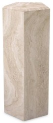 Casa Padrino colonne décorative de luxe 31 x 31 x H. 79,5 cm - Colonne en travertin pierre naturelle à 5 côtés - Colonne végétale - Colonne décorative de salon - Meuble de luxe