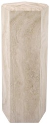 Casa Padrino colonne décorative de luxe 31 x 31 x H. 79,5 cm - Colonne en travertin pierre naturelle à 5 côtés - Colonne végétale - Colonne décorative de salon - Meuble de luxe