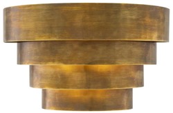 Casa Padrino luxury wall lamp vintage brass 30 x 16 x H. 18.5 cm - Semicircular brass wall lamp - Living room wall lamp - Hotel wall lamp - Restaurant wall lamp - Luxury lighting