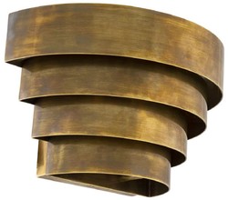 Casa Padrino luxury wall lamp vintage brass 30 x 16 x H. 18.5 cm - Semicircular brass wall lamp - Living room wall lamp - Hotel wall lamp - Restaurant wall lamp - Luxury lighting