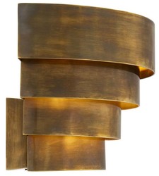Casa Padrino luxury wall lamp vintage brass 30 x 16 x H. 18.5 cm - Semicircular brass wall lamp - Living room wall lamp - Hotel wall lamp - Restaurant wall lamp - Luxury lighting