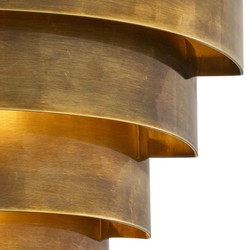 Casa Padrino luxury wall lamp vintage brass 30 x 16 x H. 18.5 cm - Semicircular brass wall lamp - Living room wall lamp - Hotel wall lamp - Restaurant wall lamp - Luxury lighting