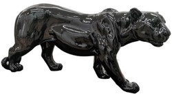 Casa Padrino scultura decorativa di lusso pantera nero H. 80 x A. 35 cm - Figura decorativa grande - Scultura decorativa XXL - Figura decorativa XXL - Figure XXL di lusso