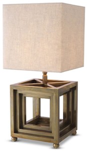 Luxus Designer Tischleuchte Schreibtischleuchte Vintage Messing Beige Luxury Designer Table Lamp Desk Lamp Vintage Brass Beige