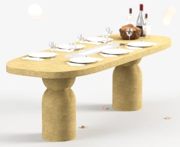 Casa Padrino Luxus Esstisch mit Bioethanol Kamin 240 x 110 x H. 75 cm - Verschiedene Farben - Esszimmertisch - Gartentisch - Esszimmer Möbel - Garten Möbel - Luxus Möbel - Luxus Einrichtung