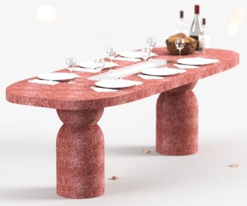 Casa Padrino Luxus Esstisch mit Bioethanol Kamin 240 x 110 x H. 75 cm - Verschiedene Farben - Esszimmertisch - Gartentisch - Esszimmer Möbel - Garten Möbel - Luxus Möbel - Luxus Einrichtung