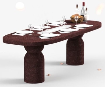 Casa Padrino Luxus Esstisch mit Bioethanol Kamin 240 x 110 x H. 75 cm - Verschiedene Farben - Esszimmertisch - Gartentisch - Esszimmer Möbel - Garten Möbel - Luxus Möbel - Luxus Einrichtung