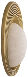 Casa Padrino applique murale de luxe laiton vintage / albâtre 25 x 10 x H. 45 cm - Applique murale ovale - Applique murale de salon - Applique murale d'hôtel - Luminaire de luxe - Meuble de luxe