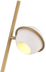 Casa Padrino luxury floor lamp antique brass / white / black Ø 26 x H. 150 cm - Swiveling floor lamp with marble base - Luxury floor lamps - Luxury lights - Luxury furniture - Luxury furnishings
