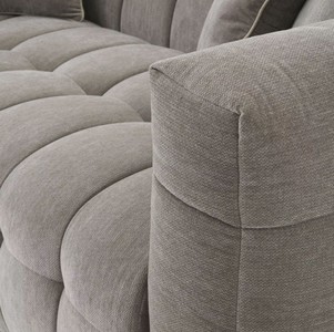 Casa Padrino Luxus Sofa Grau 230 x 100 x H. 75 cm - Wohnzimmer Sofa mit 4 Kissen - Wohnzimmer Möbel - Luxus Möbel - Wohnzimmer Einrichtung - Luxus Einrichtung - Luxus Qualität