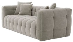 Casa Padrino sofá de lujo gris 230 x 100 x A. 75 cm - Sofá de salón con 4 cojines - Muebles de salón - Muebles de lujo - Interior de salón - Interior de lujo - Calidad de lujo