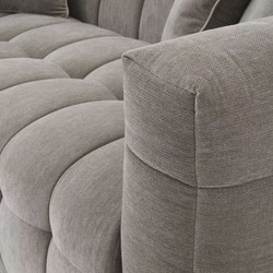 Casa Padrino sofá de lujo gris 230 x 100 x A. 75 cm - Sofá de salón con 4 cojines - Muebles de salón - Muebles de lujo - Interior de salón - Interior de lujo - Calidad de lujo