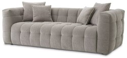 Casa Padrino sofá de lujo gris 230 x 100 x A. 75 cm - Sofá de salón con 4 cojines - Muebles de salón - Muebles de lujo - Interior de salón - Interior de lujo - Calidad de lujo