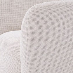 Casa Padrino luxury swivel armchair cream / brass 93 x 80 x H. 71 cm - Living room armchair - Living room furniture - Luxury furniture - Living room interior - Luxury furnishings