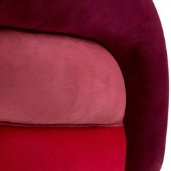 Casa Padrino luxury swivel armchair bordeaux red / light red / red / black 91 x 80 x H. 66 cm - Living room armchair - Living room furniture - Luxury furniture - Luxury furnishings