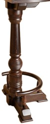 Casa Padrino tavolo da bar di lusso con poggiapiedi marrone scuro 75 x 50 x A. 110 cm - Tavolo semicircolare in legno massello - Mobili in legno massello - Mobili da bar