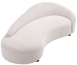 Casa Padrino divano lusso bianco / nero 230 x 113 x A. 70 cm - Divano soggiorno curvo - Mobili da soggiorno - Arredi da soggiorno - Mobili di lusso - Arredi di lusso - Di Lusso mobili 