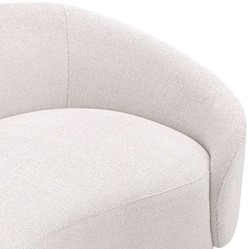 Casa Padrino divano lusso bianco / nero 230 x 113 x A. 70 cm - Divano soggiorno curvo - Mobili da soggiorno - Arredi da soggiorno - Mobili di lusso - Arredi di lusso - Di Lusso mobili 