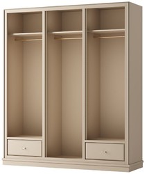 Casa Padrino Armadio di Lusso Beige 200 x 60 x A. 230 cm - Armadio Camera da Letto Aperta - Mobili Camera da Letto - Mobili Hotel - Arredi Camera da Letto - Mobili di Lusso - Arredi di Lusso