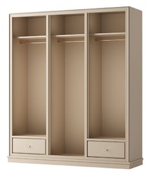 Casa Padrino Armoire de Luxe Beige 200 x 60 x H. 200 cm - Armoire de Chambre Ouverte - Mobilier de Chambre - Mobilier d'Hôtel - Ameublement de Chambre - Mobilier de Luxe - Ameublement de Luxe