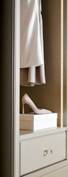 Casa Padrino Armoire de Luxe Beige 200 x 60 x H. 200 cm - Armoire de Chambre Ouverte - Mobilier de Chambre - Mobilier d'Hôtel - Ameublement de Chambre - Mobilier de Luxe - Ameublement de Luxe