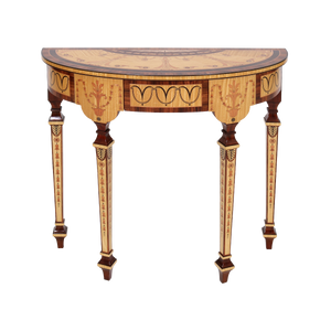 Casa Padrino luxury baroque console natural / brown - handmade solid wood console table with drawer 80 cm - luxury living room furniture in baroque style - baroque furniture - baroque furnishings Casa Padrino luxury baroque console natural / brown - handmade solid wood console table with drawer 80 cm - luxury living room furniture in baroque style - baroque furniture - baroque furnishings