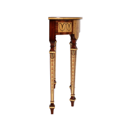 Luxus Barock Konsole Intarsien Holzfarben Braun Hellbraun Baroque Console Table Konsolentisch Luxury Furniture Interior Möbel Luxus Barock Konsole Intarsien Holzfarben Braun Hellbraun Baroque Console Table Konsolentisch Luxury Furniture Interior Möbel