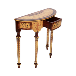 Luxus Barock Konsole Intarsien Holzfarben Braun Hellbraun Baroque Console Table Konsolentisch Luxury Furniture Interior Möbel Luxus Barock Konsole Intarsien Holzfarben Braun Hellbraun Baroque Console Table Konsolentisch Luxury Furniture Interior Möbel