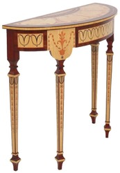 Casa Padrino console baroque de luxe naturel / marron 100 cm - Console en bois massif fait main avec tiroir - Meuble de salon de luxe de style baroque - Meuble baroque - Ameublement baroque