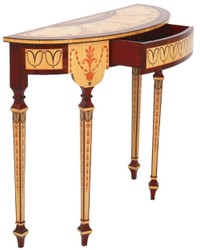 Casa Padrino console baroque de luxe naturel / marron 100 cm - Console en bois massif fait main avec tiroir - Meuble de salon de luxe de style baroque - Meuble baroque - Ameublement baroque