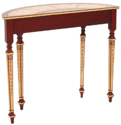 Casa Padrino console baroque de luxe naturel / marron 100 cm - Console en bois massif fait main avec tiroir - Meuble de salon de luxe de style baroque - Meuble baroque - Ameublement baroque