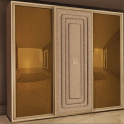 Italienischer Luxus Schlafzimmerschrank Kleiderschrank Beige Taupe Gold Italian Luxury Bedroom Cabinet Wardrobe Beige Taupe Gold