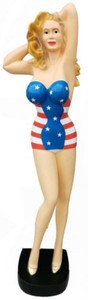 Luxus Designer Garten Terrassen Wohnzimmer Deko XXL Skulptur Figur USA Frau Luxury Designer Garden Terrace Living Room Decorative XXL Sculpture Figure USA Woman