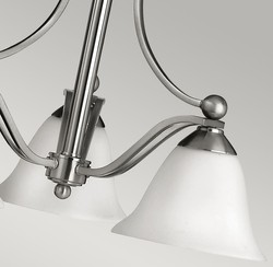 Casa Padrino lampadario Art Deco di lusso argento / bianco Ø 57,2 x A. 49 cm - Lampadario rotondo in metallo con paralumi in vetro - Lampadario soggiorno - Luci Art Deco - Luci di lusso