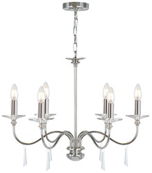 Casa Padrino Art Nouveau crystal chandelier silver Ø 71 x H. 51 cm - Round metal chandelier - Baroque & Art Nouveau living room chandelier - Baroque & Art Nouveau lights