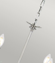 Casa Padrino Art Nouveau crystal chandelier silver Ø 71 x H. 51 cm - Round metal chandelier - Baroque & Art Nouveau living room chandelier - Baroque & Art Nouveau lights