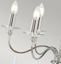 Casa Padrino Art Nouveau crystal chandelier silver Ø 71 x H. 51 cm - Round metal chandelier - Baroque & Art Nouveau living room chandelier - Baroque & Art Nouveau lights