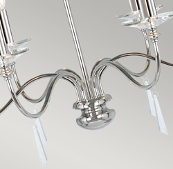 Casa Padrino Art Nouveau crystal chandelier silver Ø 71 x H. 51 cm - Round metal chandelier - Baroque & Art Nouveau living room chandelier - Baroque & Art Nouveau lights