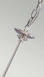 Casa Padrino lustre Art Nouveau en cristal argent Ø 82 x H. 75 cm - Lustre rond en métal - Lustre de Salon Baroque & Art Nouveau - Luminaires Baroque & Art Nouveau