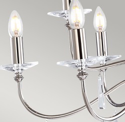 Casa Padrino lustre Art Nouveau en cristal argent Ø 82 x H. 75 cm - Lustre rond en métal - Lustre de Salon Baroque & Art Nouveau - Luminaires Baroque & Art Nouveau