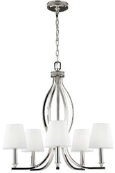 Casa Padrino lámpara de araña Art Nouveau plata / blanco Ø 64,1 x A. 63,5 cm - Lámpara de araña de metal redonda - Lámpara de Araña de Salón Barroco y Art Nouveau - Lámparas Barrocos y Art Nouveau