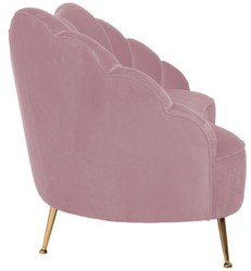 Casa Padrino sofá de terciopelo de lujo rosa / oro 230 x 94 x A. 90 cm - Sofá de salón con tela de terciopelo fino - Muebles de salón - Muebles de lujo - Interiores de salón - Interiores de lujo