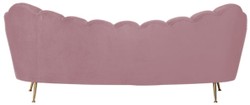 Casa Padrino sofá de terciopelo de lujo rosa / oro 230 x 94 x A. 90 cm - Sofá de salón con tela de terciopelo fino - Muebles de salón - Muebles de lujo - Interiores de salón - Interiores de lujo