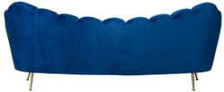 Luxus Designer Wohnzimmer Samt Sofa Blau Gold Luxury Designer Living Room Velvet Sofa Blue Gold