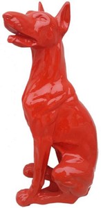 XXL Luxus Designer Garten Terrassen Wohnzimmer Deko Skulptur Figur Hund Dobermann XXL Luxury Designer Garden Terrace Living Room Decorative Sculpture Figure Dog Doberman