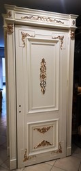 Casa Padrino luxury baroque apartment door white / gold - Magnificent solid wood door with frame - Luxury furniture in baroque style - Hotel furniture - Baroque furniture - Baroque furnishings