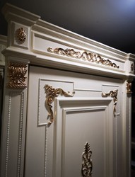 Casa Padrino luxury baroque apartment door white / gold - Magnificent solid wood door with frame - Luxury furniture in baroque style - Hotel furniture - Baroque furniture - Baroque furnishings