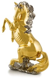 Luxus Deko Keramik Pferd Gold Silber Luxury Decorative Ceramic Horse Gold Silver