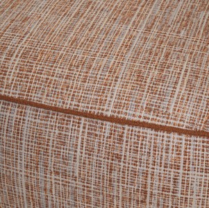 Casa Padrino Luxus Designer Sessel Linke Seite Creme / Orange / Schwarz 90 x 85 x H. 82 cm - Wohnzimmer Sessel - Hotel Sessel - Wohnzimmer Möbel - Luxus Möbel - Wohnzimmer Einrichtung