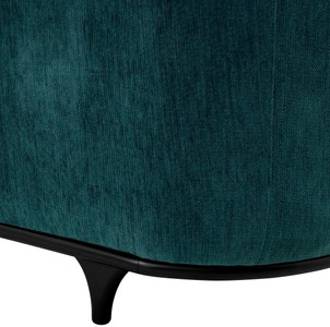 Casa Padrino Luxus Sofa Grün / Schwarz 240 x 96 x H. 74,5 cm - Wohnzimmer Sofa mit 2 Kissen - Wohnzimmer Möbel - Luxus Möbel - Wohnzimmer Einrichtung - Luxus Einrichtung - Luxus Qualität
